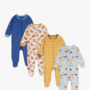 Baby Onesies 4pk of footies